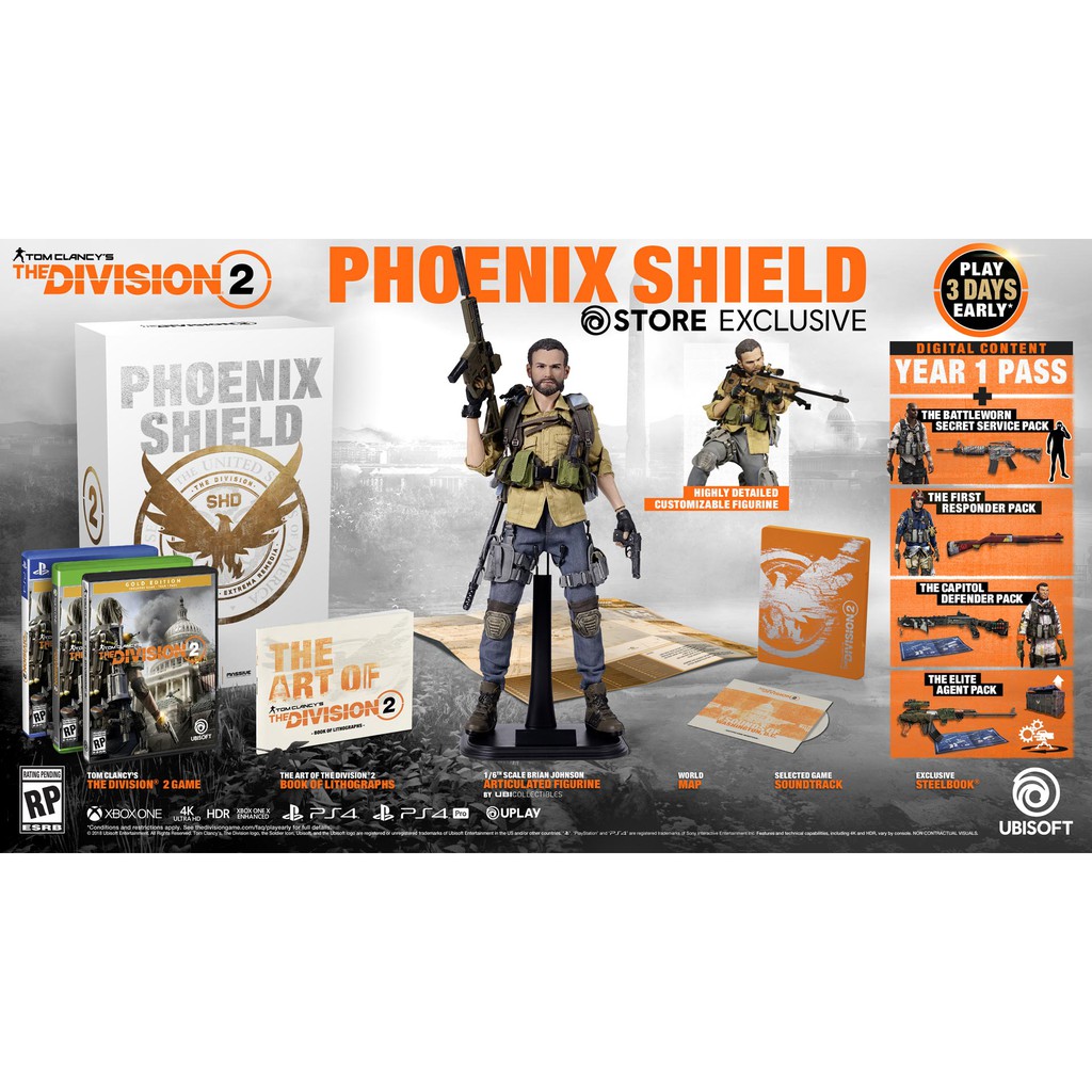 The Division 2 Phoenix Shield Collector's Edition - (PS4/R3 The Division 2 Phoenix Shield Collector's Edition - (PS4/R3