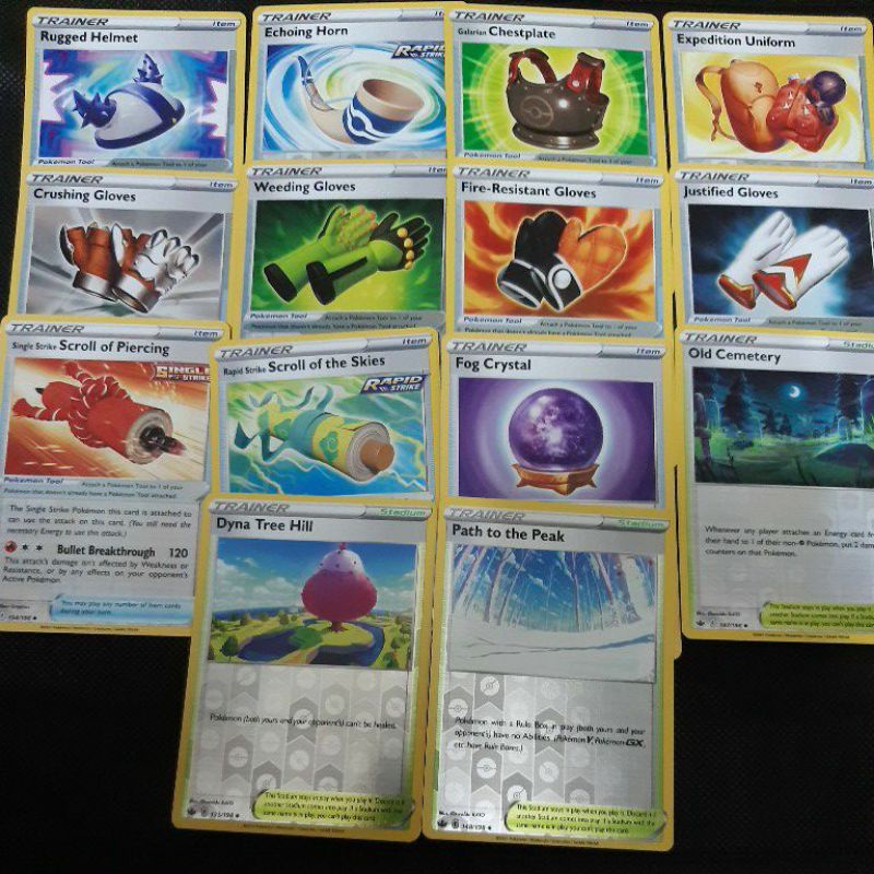 Pokemon Card TCG: Chilling Reign Item/ Stadium Trainer: Rugged Helmet / Fog  Crystal / Old Cemetery (REVERSE HOLO) | Shopee Malaysia