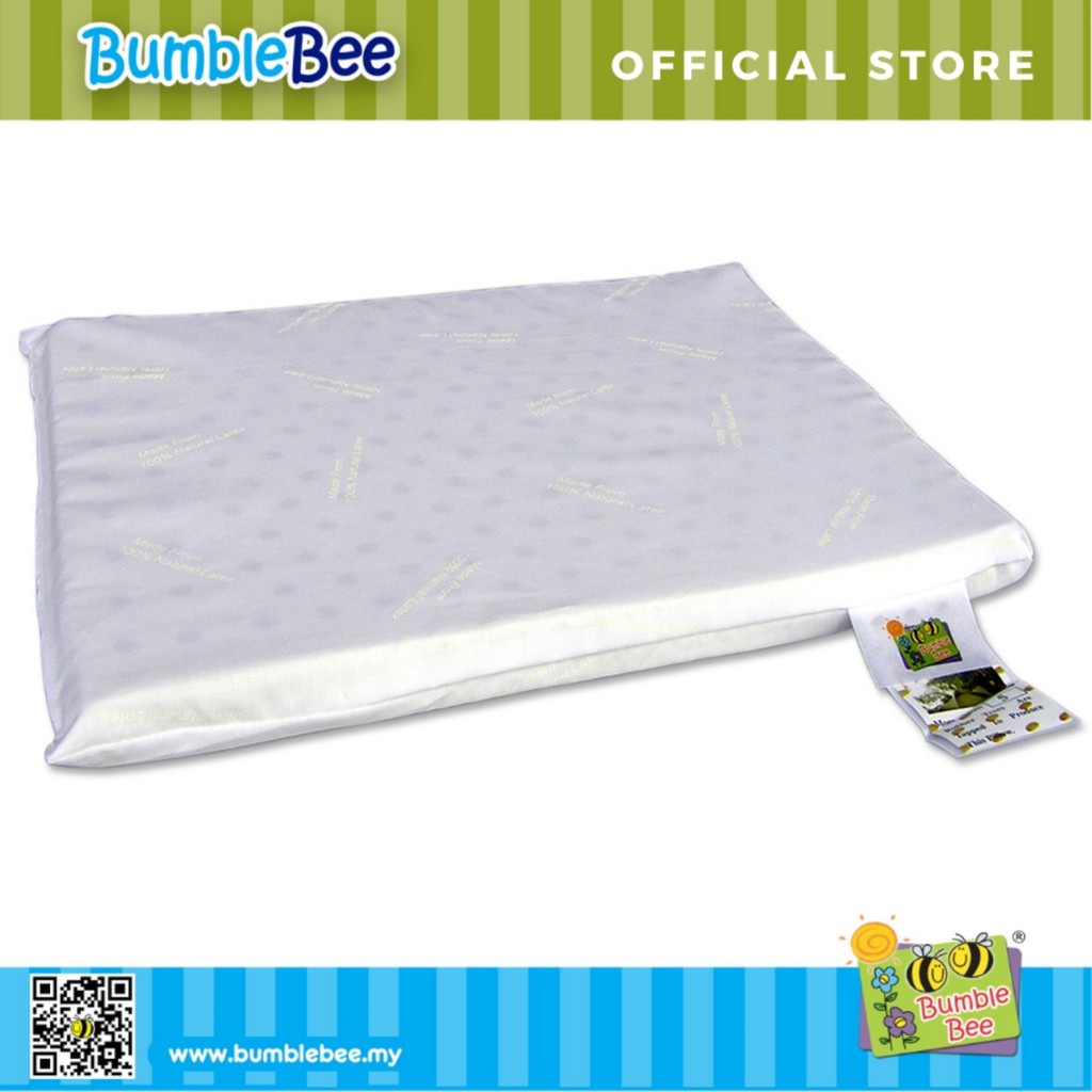 Bumble Bee Natural Latex Toddler Pillow Size L Free Pillowcase Shopee Malaysia