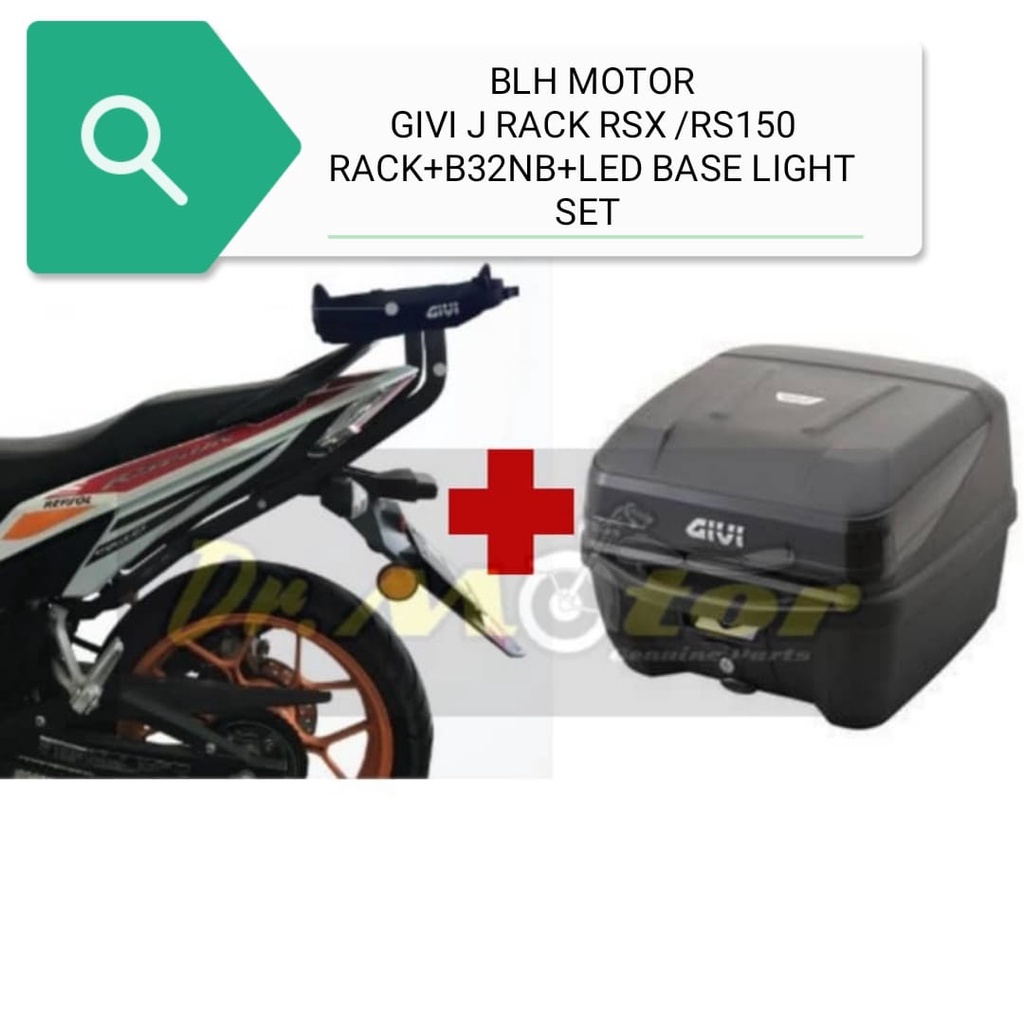 100% ORIGINAL } GIVI HRV RACK RSX 150 / RS150 V1 - V3 COMBO + B32NB BOX ...