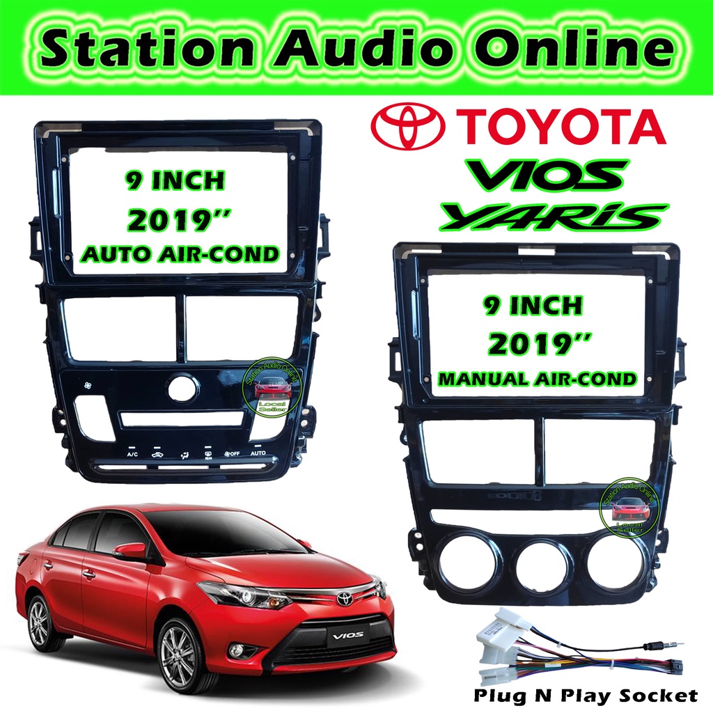 Toyota VIos 2018 -2020'' Android Player Casing 9inch With Socket Plug N ...