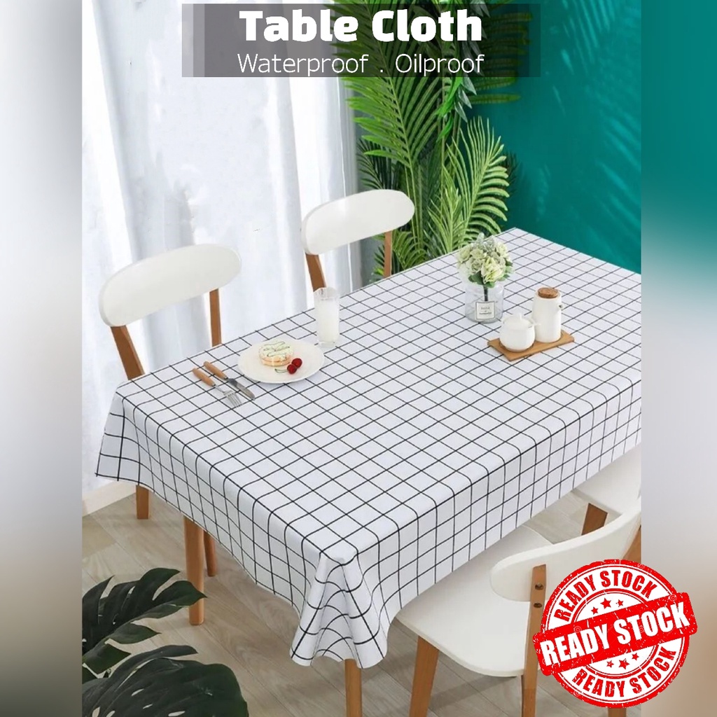 Large Table Cloth Pvc Waterproof Plastic Table Cover Oilproof Kitchen Dinning Room Tablecloth