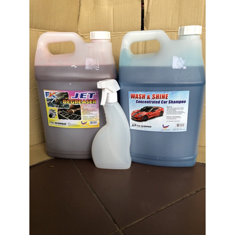 🔥READY STOCK🔥🇲🇾1 SET(Spray 500ml+JET Degreaser 10 Liter+Car Shampoo 10 ...