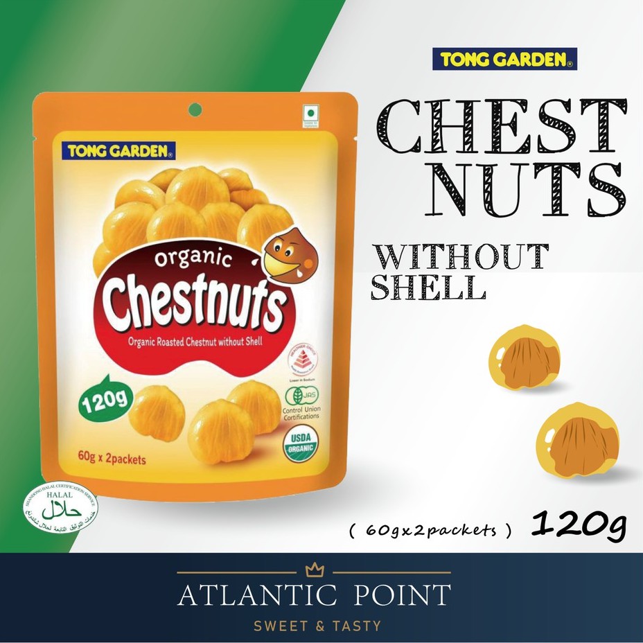 Tong Garden Organic Roasted Chestnut Without Shell 60g x 2packets