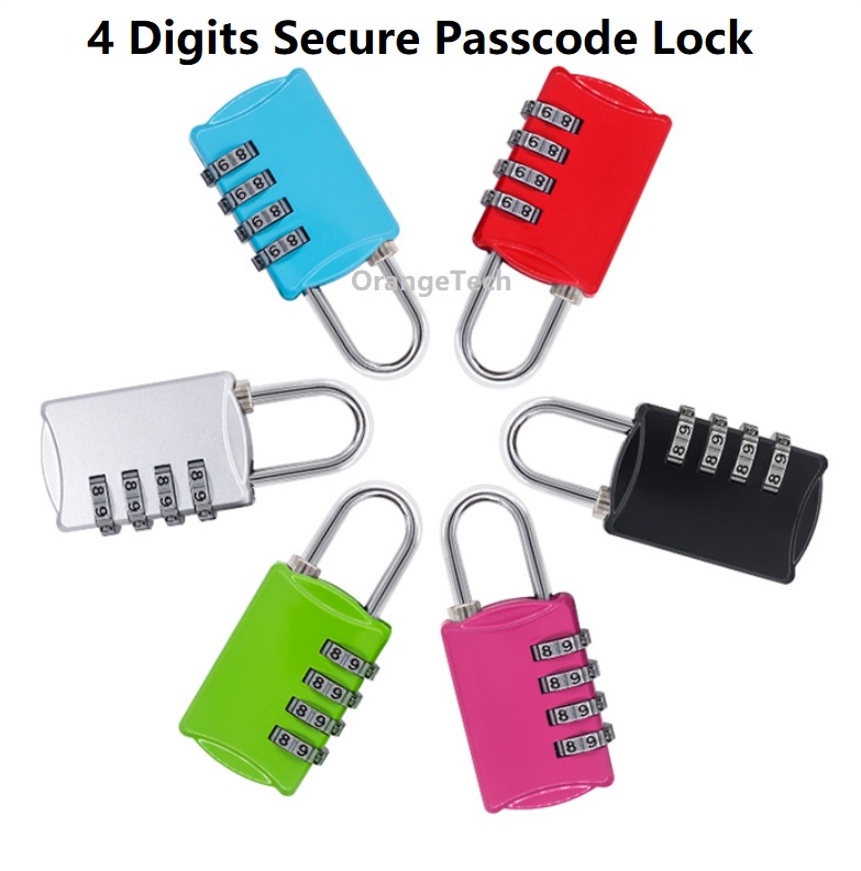[READY STOCK KL] 4 Digits Password Lock Travel Luggage Zinc Alloy Lock ...