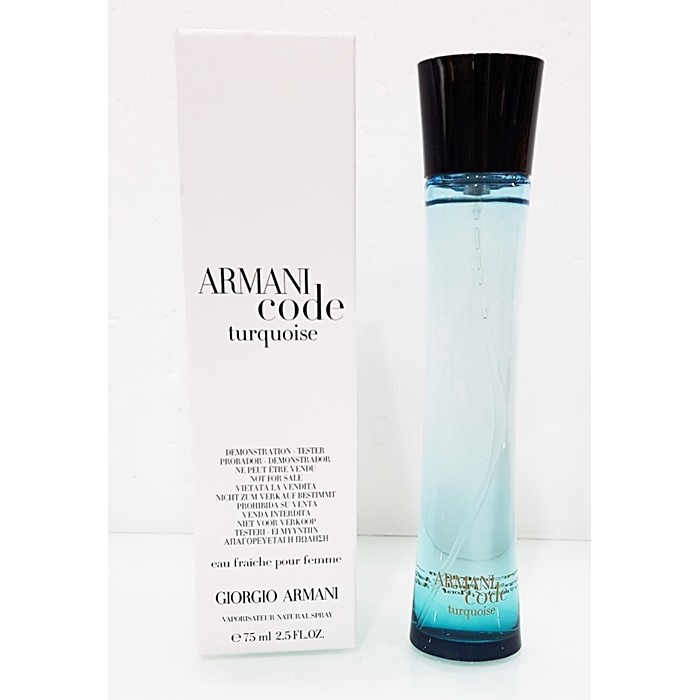 GIORGIO ARMANI CODE TURQUOISE EAU FRAICHE POUR FEMME FOR WOMEN TESTER 75ML