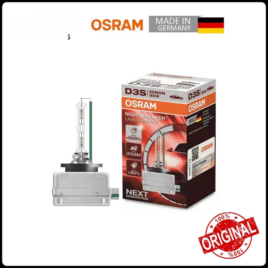 Original Osram Xenarc Night Breaker Laser HID Bulb ( D1S D2S D3S D4S ...