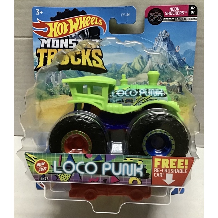 Hot Wheels Monster Trucks With Crushable Car