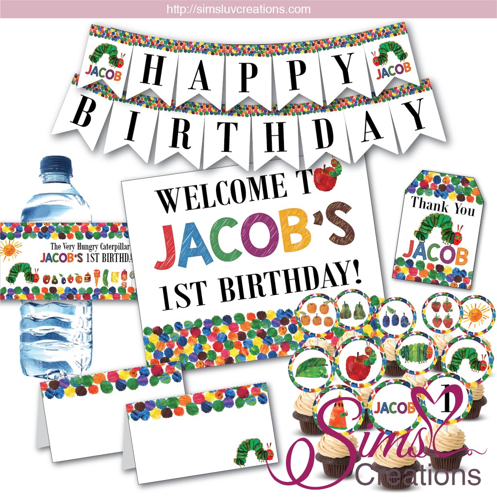The Very Hungry Caterpillar Party Decoration Kit / Birthday Package ...