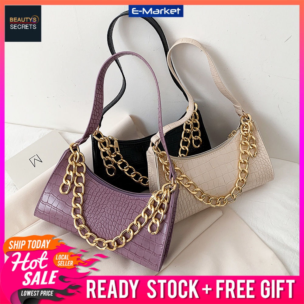 Women's Large Glitter Sequin Top-Handle Shoulder Bag - Blue PU Leather Armpit Bag, 14.2x15 Inches