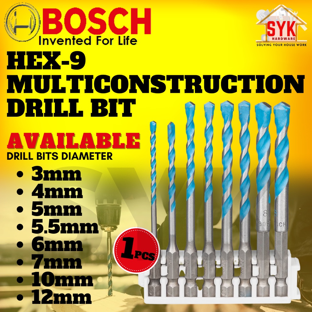 Bosch multi construction drill bit online 6mm