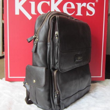 Kickers leather backpack sales