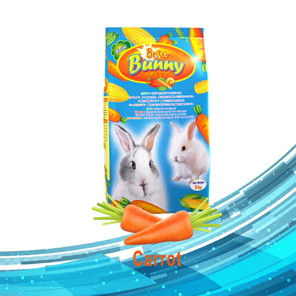 Briter Bunny Carrot Rabbit Food 1KG - Makanan Arnab Rodent Guinea Pig ...