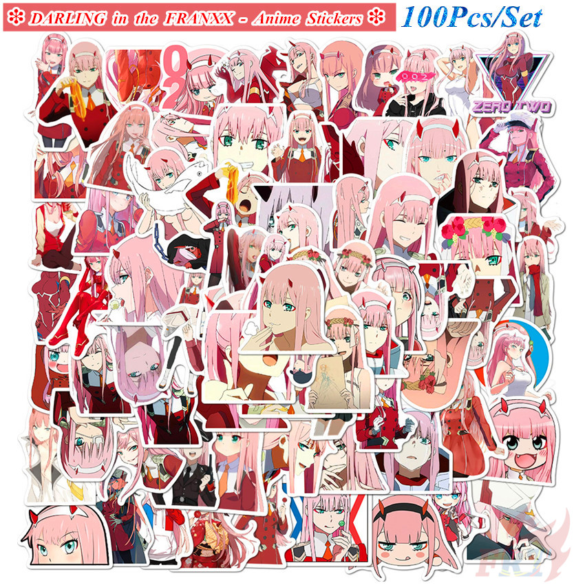 100Pcs/Set DARLING in the FRANXX Series A - Anime Stickers Zero Two ...