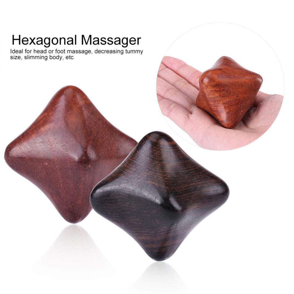 Wood Reflexology Handball Hexagonal Massage Ball Tool New Active Acupressure Relaxation Shopee