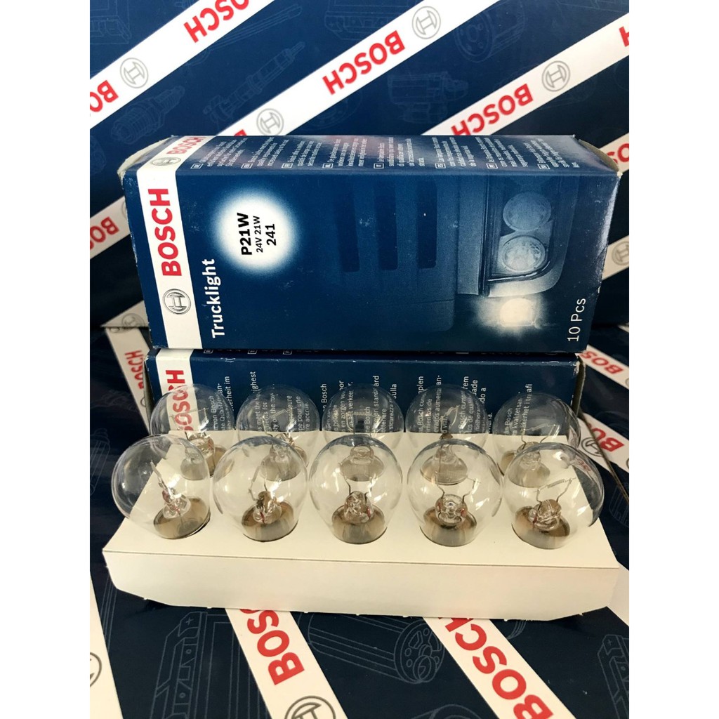 10 X Valley Lighting 241 OEM P21W 24v 21w Halogen Bulbs – Stop/Tail, Single Contact