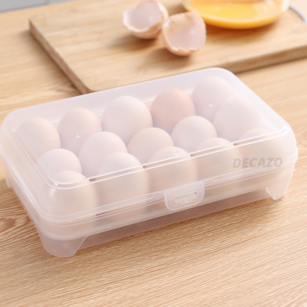 Grid Eggs Container Refrigerator Eggs Storage Box Kitchen Eggs Holder Transparent Fresh