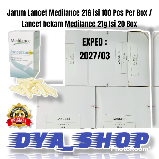 Medilance Lancet Needle 21g contains 100 Pcs Per Box / Medilance Lancet ...