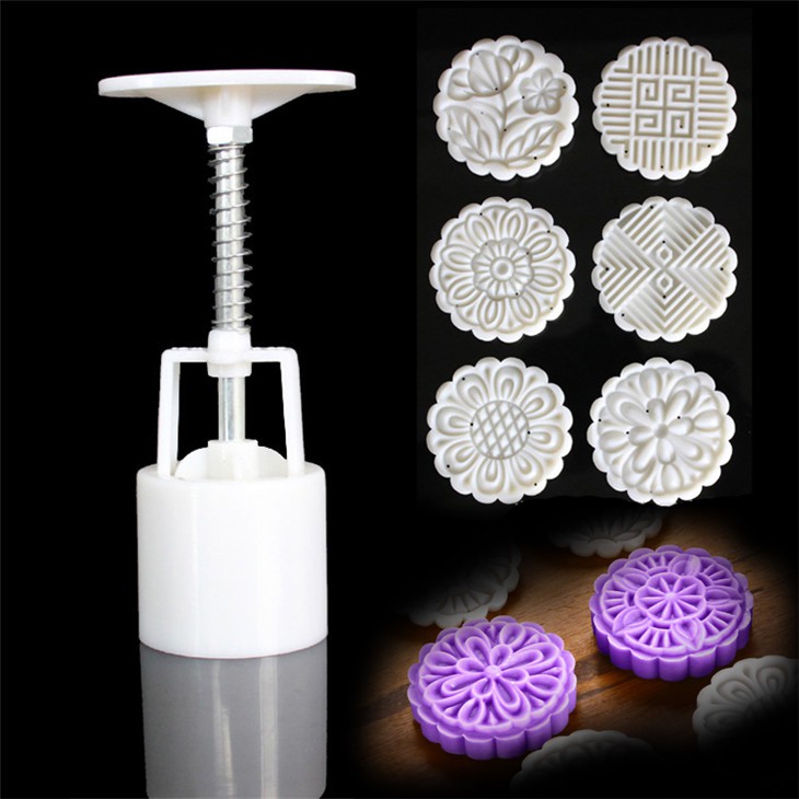 Handpress Mooncake Biscuit Mould 75g -6 Designs Round 18787 | Shopee ...