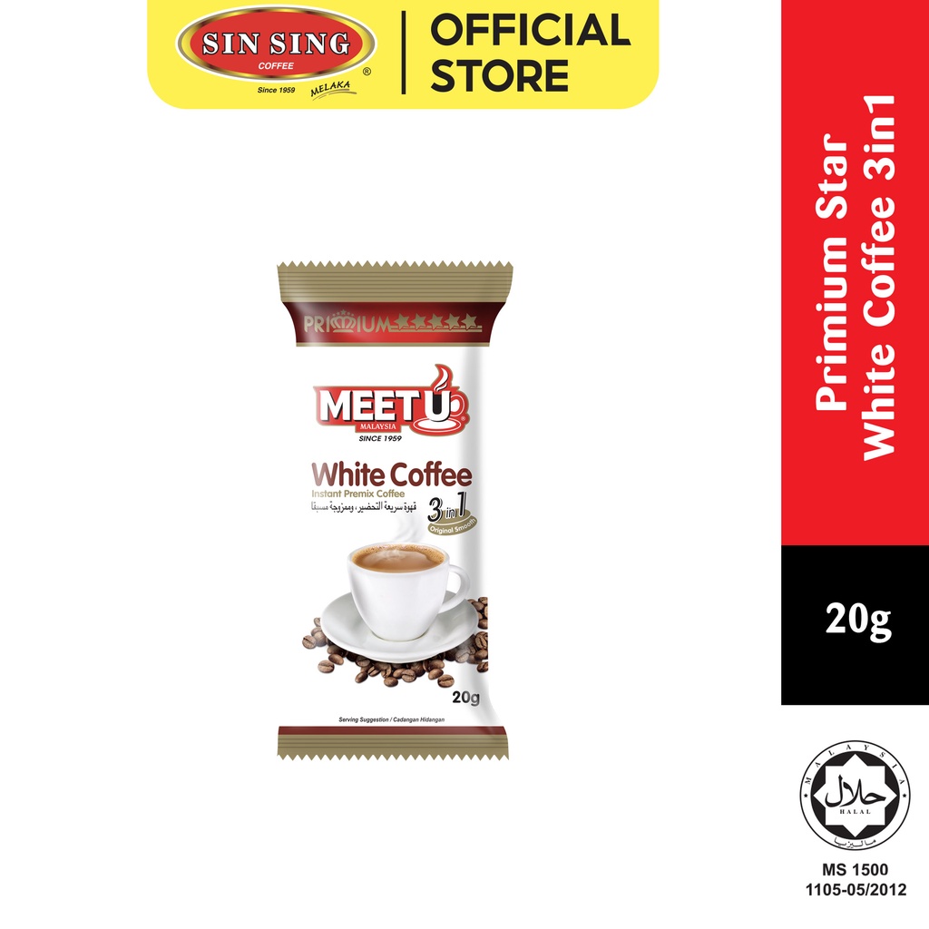 MEET U Primium Star White Coffee 3 in 1 (1's x 20g) [Not For Sale ...