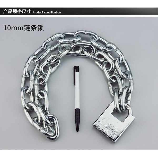 ready stock Gate stainless steel chain lock plus thick chain lock 304