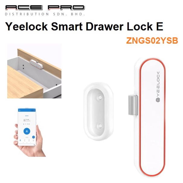 Yeelock Smart Drawer Lock ZNGS02YSB / ZNGS06YSB Thumbprint