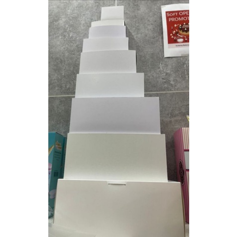 White Cake Box Kotak Kek raya putih kuih kueh Talam hadiah hantran ...