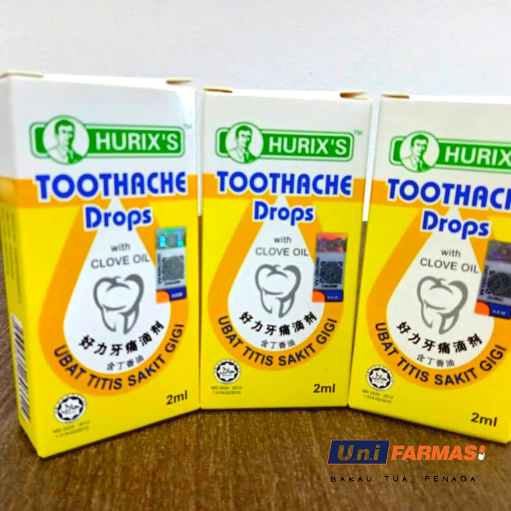 Hurixs Toothache Drops With Clove Oil Shopee Malaysia