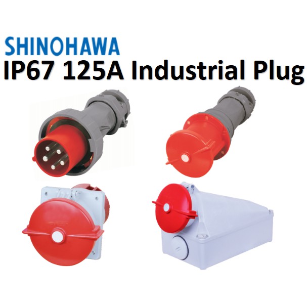 SHINOHAWA IP67 Industrial Plug, Wall Sockets and Connector Sockets 125A