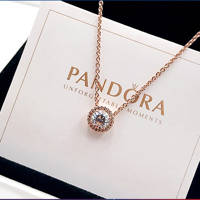 kontakt Mindful leninismen birthday present Pandora necklace Woman Rose Golden Clavicle Chain Classic  Grace Necklace Ornaments Woman 386240cz Silver Chain Necklace | Shopee  Malaysia