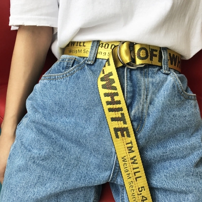 Off white belt length sale