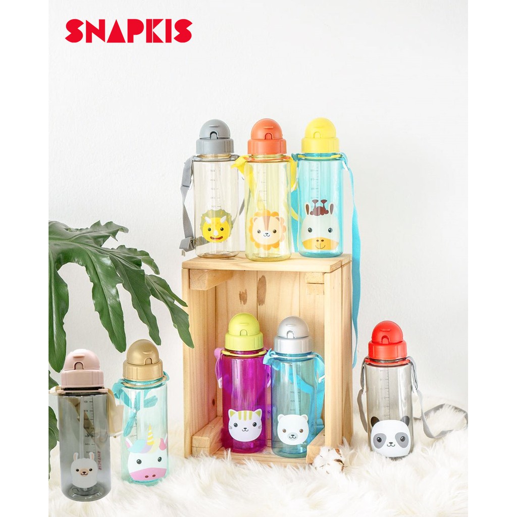 [READY STOCK] Snapkis Straw Water Bottle 500ml - Assorted Design ...