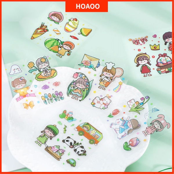 100Pcs sticker pack cute handbook journal cartoon creative pet