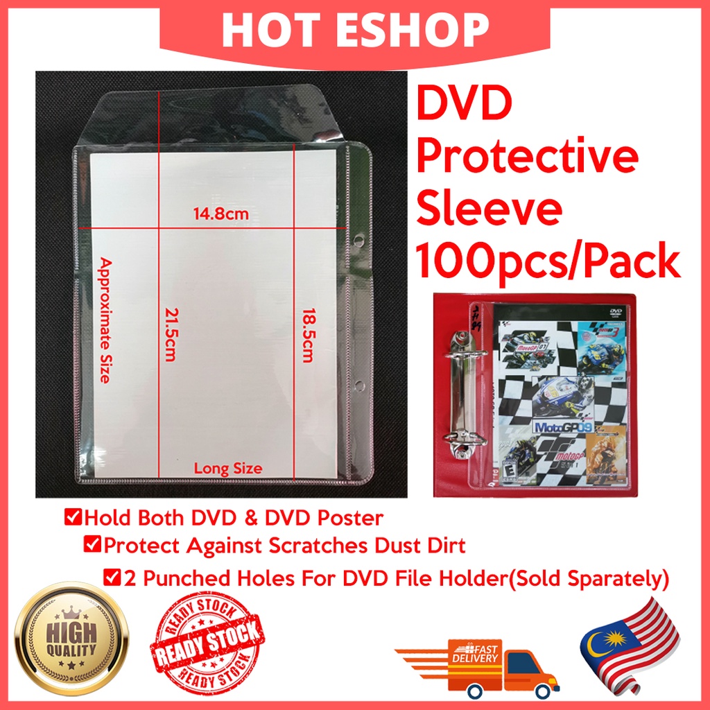 DVD Protective PP Sleeve Transparent Sleeve for DVD Storage with Binder ...