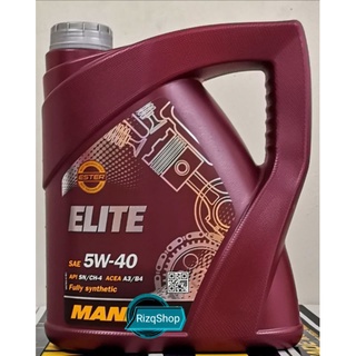Original Mannol 7903 Elite+Ester SAE 5W40 Fully Synthetic Engine Oil/Minyak  Hitam (4L)