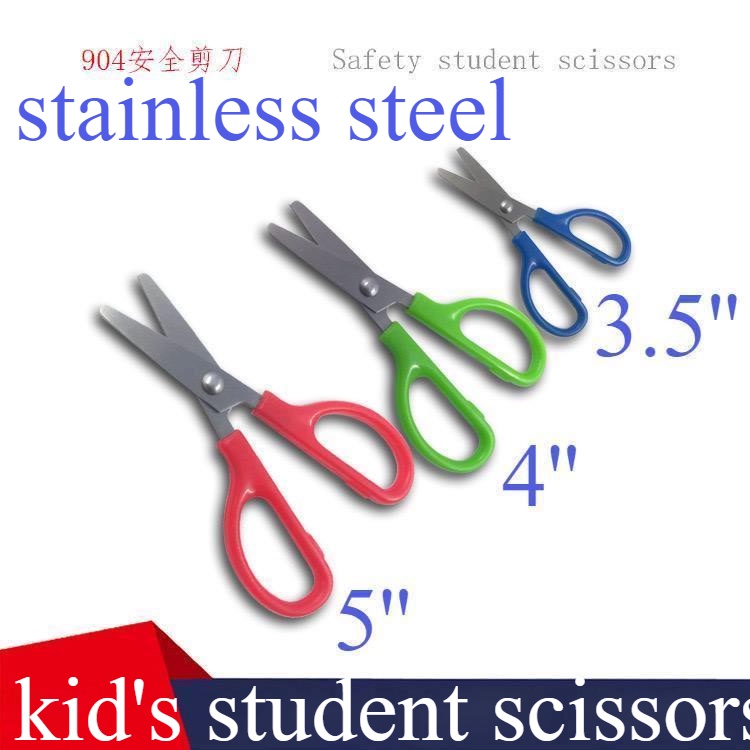 5 pcs Gunting Sekolah Rendah Student Scissors Stainless Steel Scissors ...