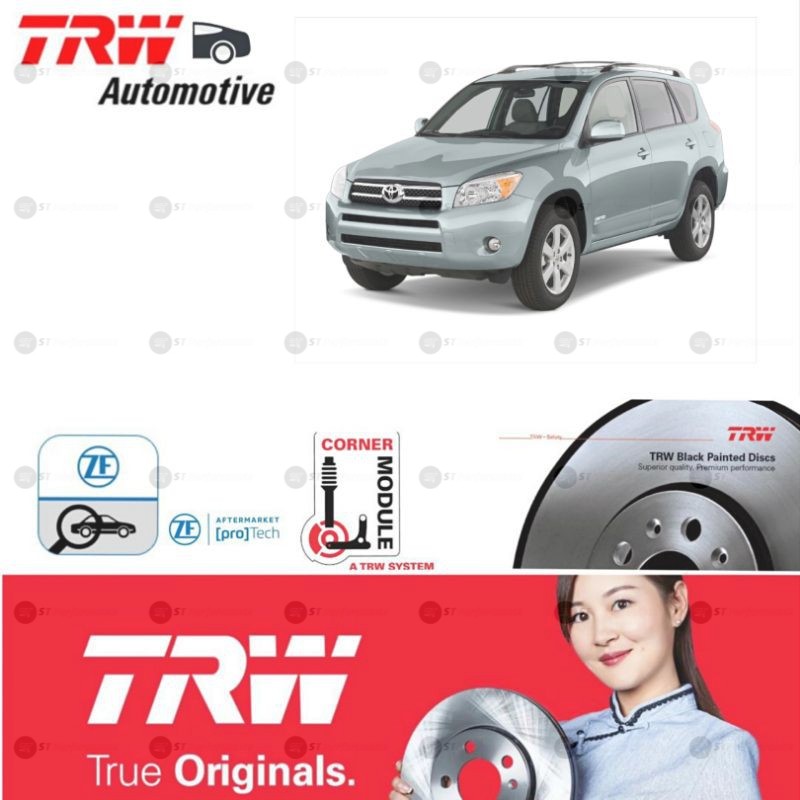 TRW Disc Brake Rotor Rear DF4829 Toyota RAV 4 ACA31 ACA33 ACA36 (281mm ...