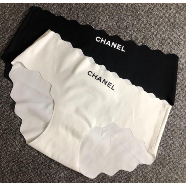 New Arrival Chan 2pcs Women Girl Letter Print Seamless Ice Silk Panties  Wave Girls Clothing Underwear Panty Briefs