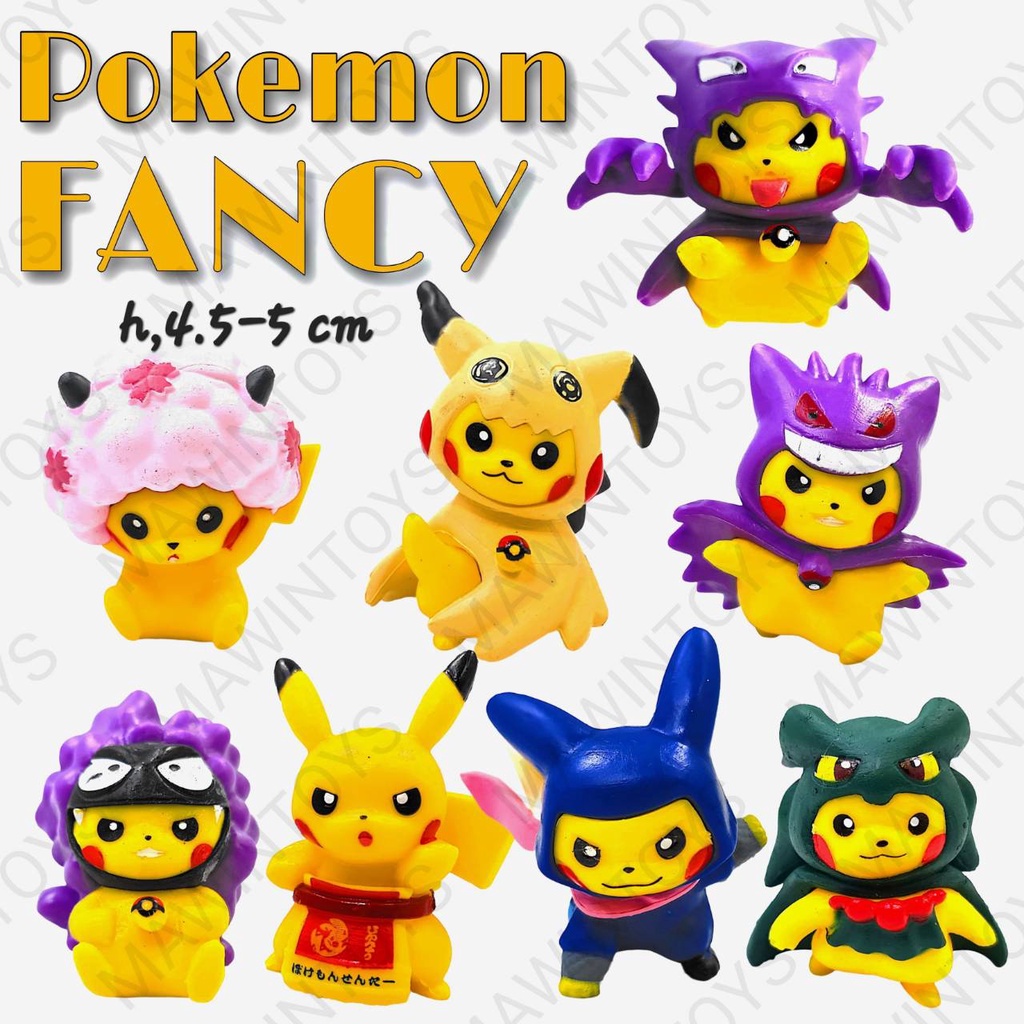9 Types Of Pokemon Pikachu Fancy Model Complete mawintoys | Shopee Malaysia
