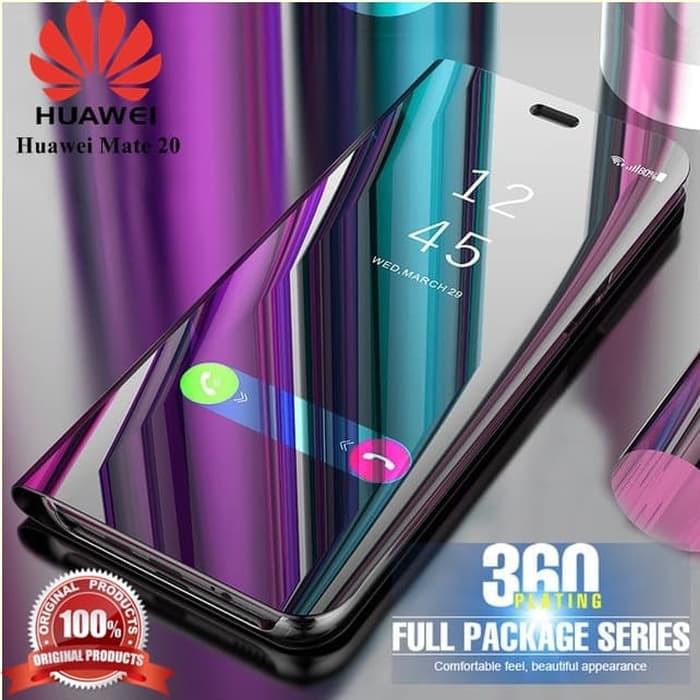 COVER FLIP CLEAR VIEW Per HUAWEI P30 LITE CUSTODIA SLIM A SPECCHIO