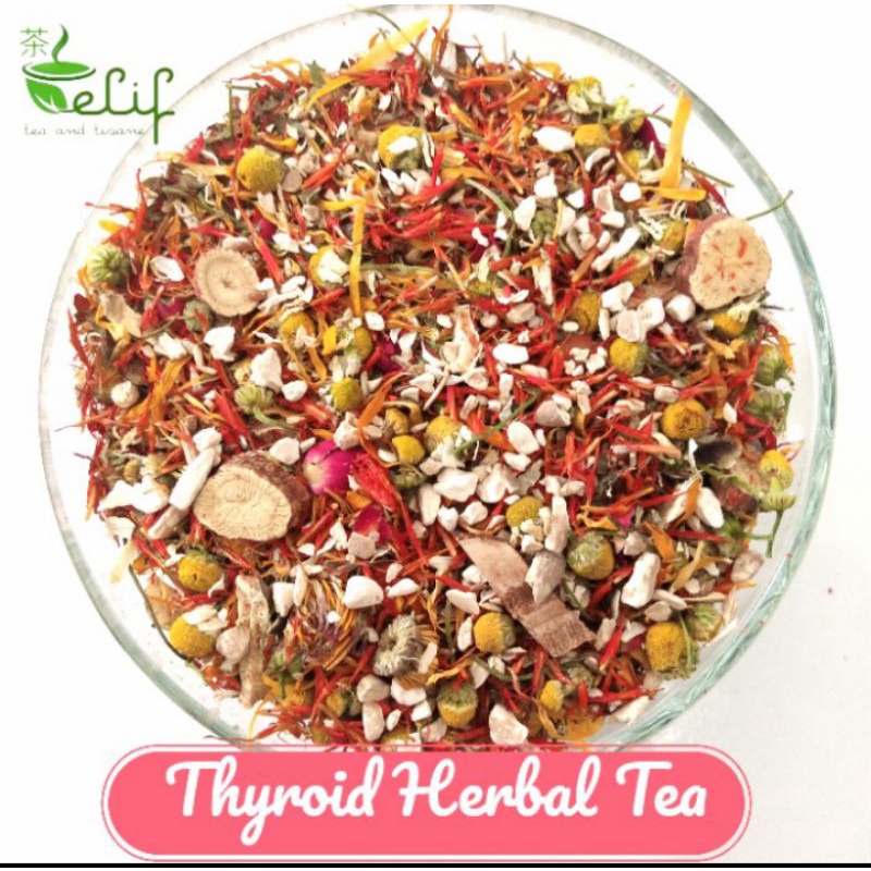 Thyroid Herbal Tea Ashwagandha, Tulsi, Lemon Balm, Marigold, Reishi