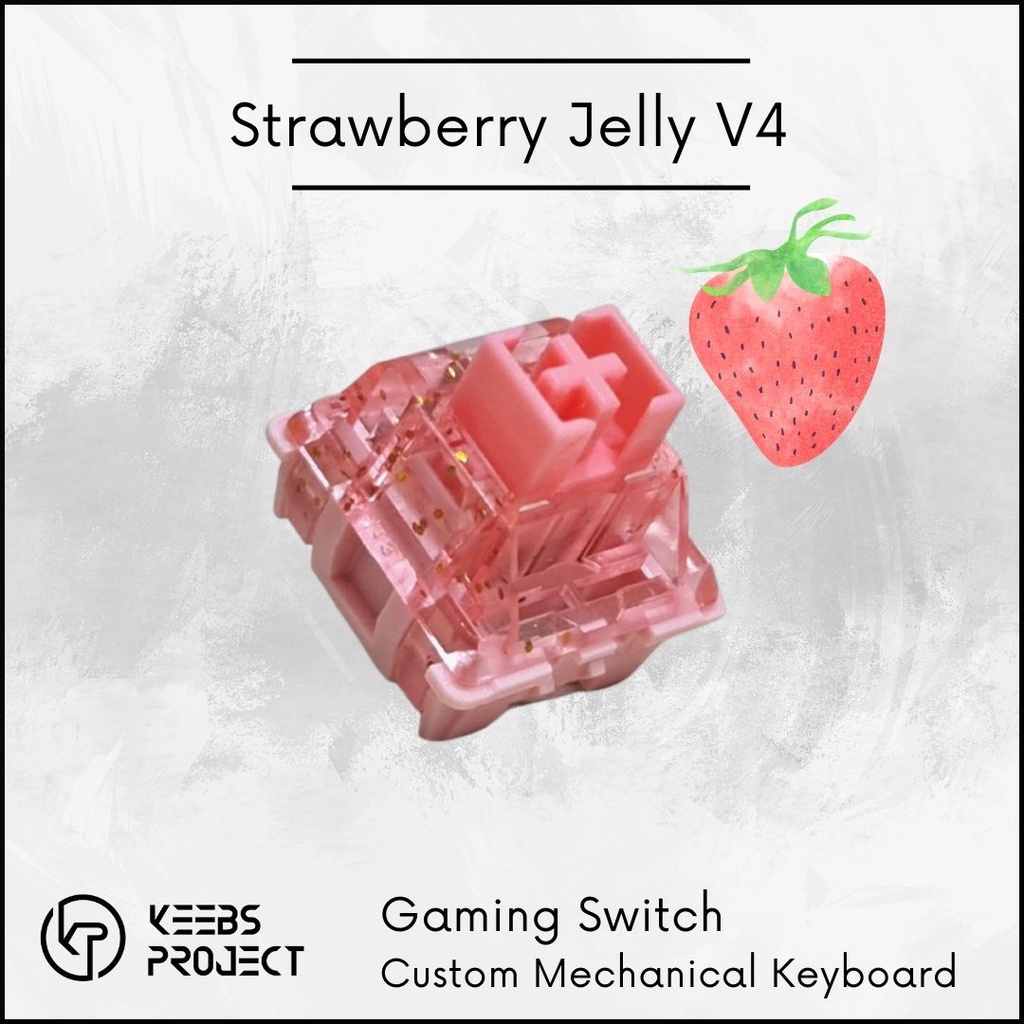 [𝐓𝐡𝐨𝐜𝐤𝐲 𝐒𝐰𝐢𝐭𝐜𝐡] Strawberry Jelly V4 Gaming Linear Switch for Mechanical Keyboard Shopee Malaysia