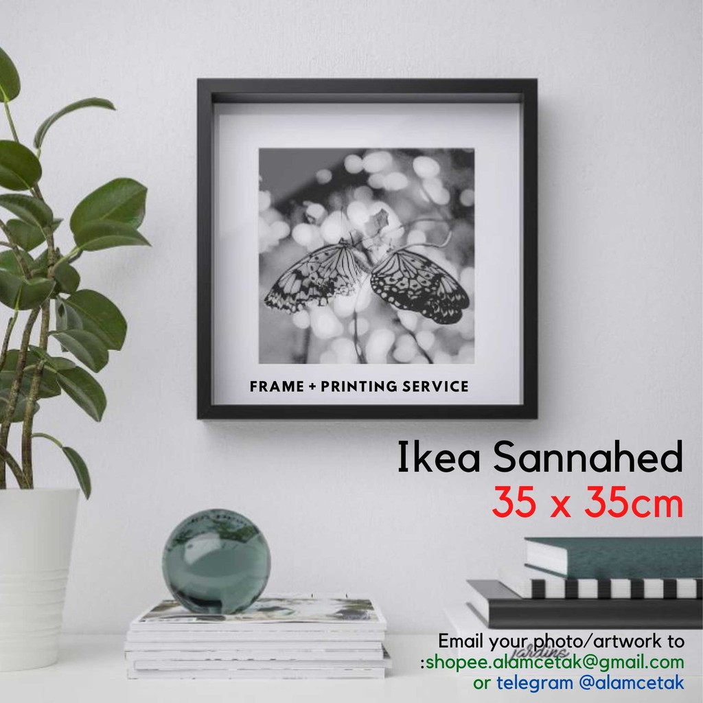[Including Custom Photo Print Option] 35 x 35cm Ikea square Frame
