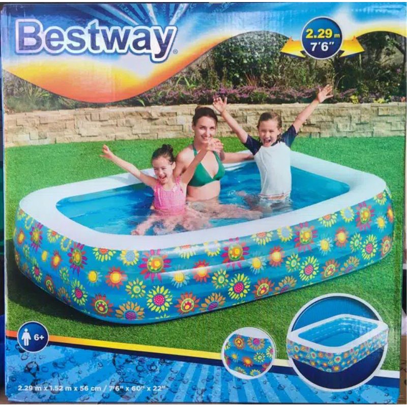 Bestway box children's inflatable swimming pool (54120) Happy flora ...