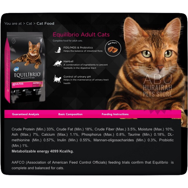 Equilibrio on sale cat food