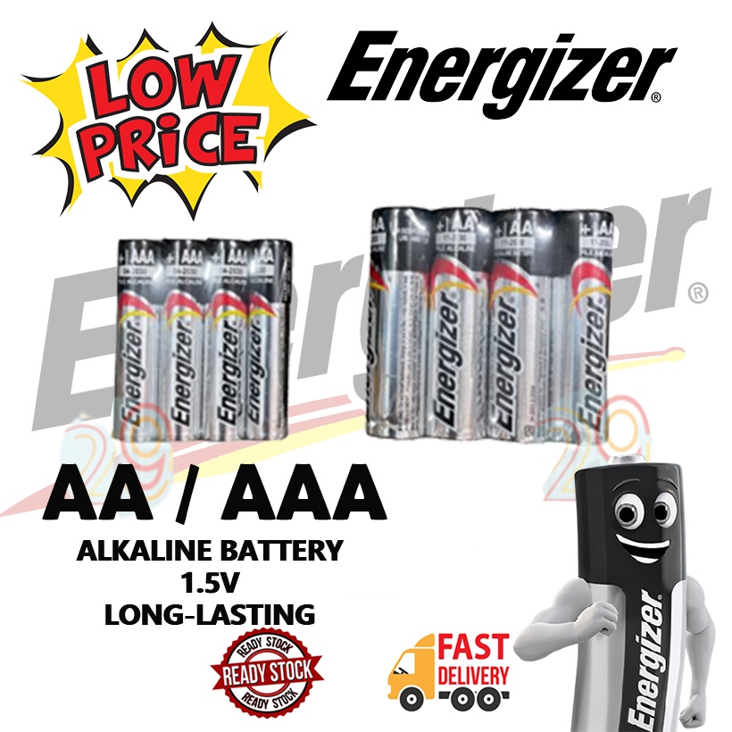 Lowest Price Energizer Battery AA/AAA 4 Pcs Per Pack Wholesale Alkaline