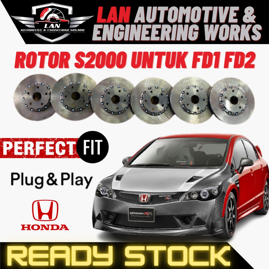 HONDA S2000 Rotor Disc For Honda Civic FD1 FD2 Brembo | Shopee Malaysia