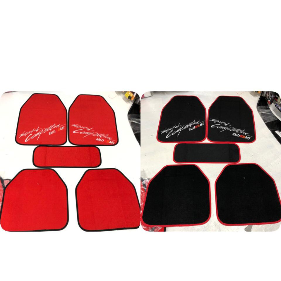 carpet kereta ralliart merah dan hitam | Shopee Malaysia