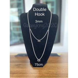 Double Hook 佛牌链 Stainless Steel Necklace 不锈钢项链，佛牌项链