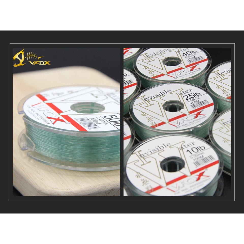 VFOX INVISIBLE FISHING LINE 100meter INVISIBLE WATER (COLOR: CLEAR ...